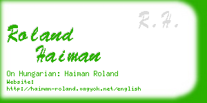 roland haiman business card